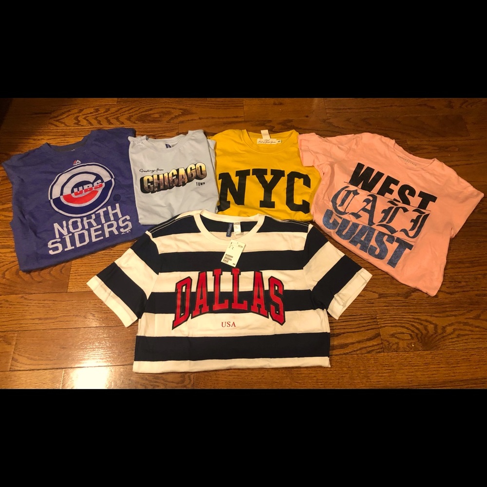 City T-shirt bundle! One new with tags, others like new rarely worn. Super soft!